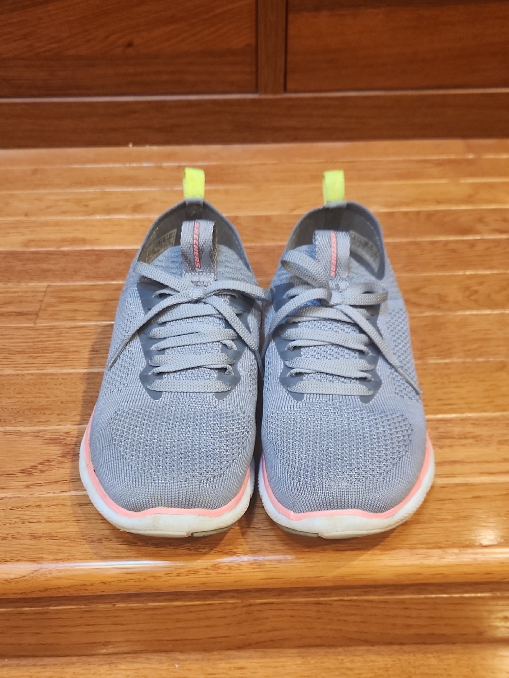 Skechers Gray and Pink Women's Sneakers